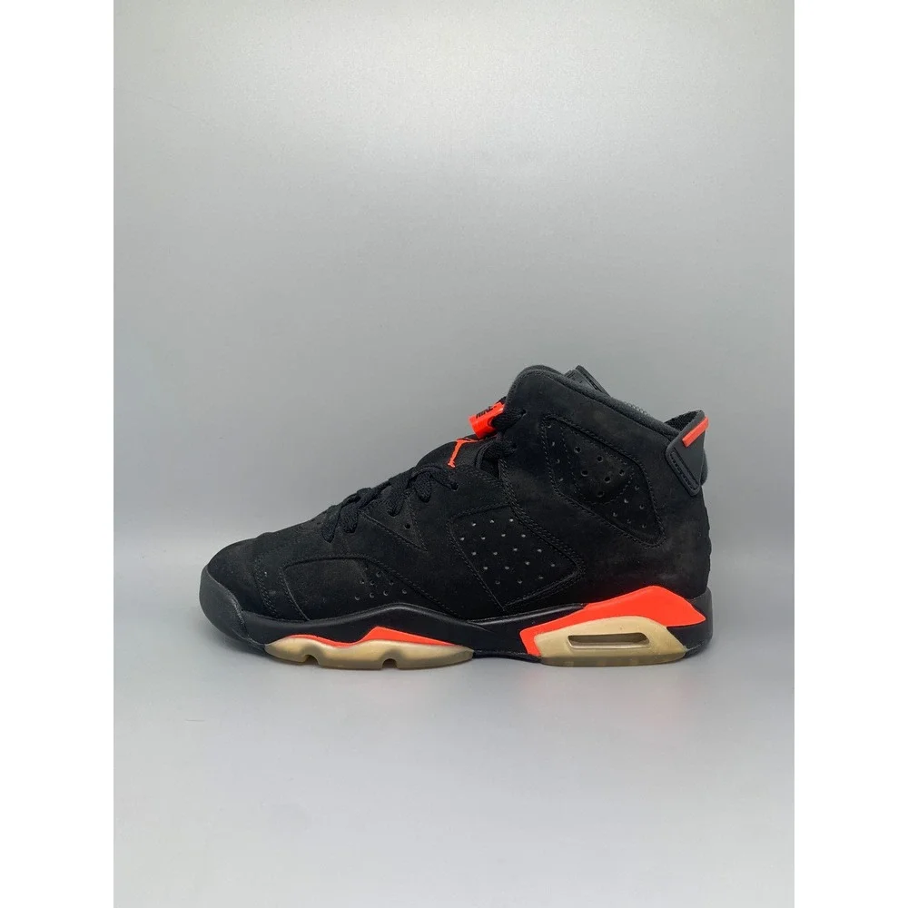 Jordan 6 Retro Infrared Black Basketball Shoes 384665-060‎ Men's Sz 6.5Y